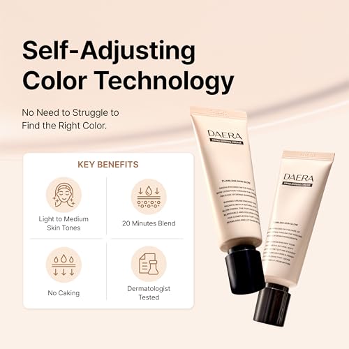 DAERA BB Cream Full Coverage Tinted Moisturizer Foundation 1.35oz