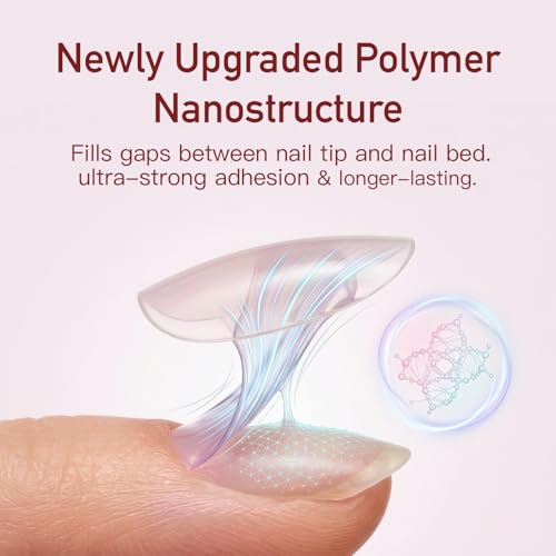 CurvLife Strong Press On Nail Adhesive Tabs - Waterproof, Ultra-Thin, Reusable, 180PCS