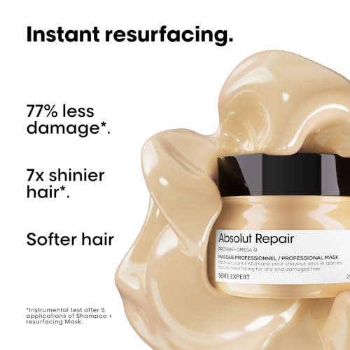 L'Oréal Professionnel Absolut Repair Hair Mask for Damaged Dry Hair, 8.5 fl oz