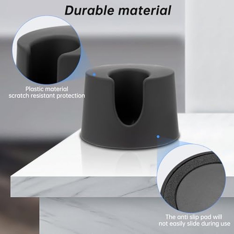 2 Pack Razor Holder Compatible with Gillette Razor, Razor Alloy Stand for Men's Razor, Razor Storage Sase Contains Drainage Hole, Scratch Proof, Suitable for Various Razor Handles, Black