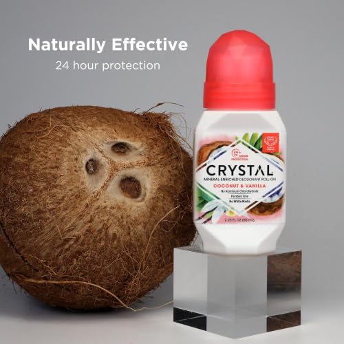Mineral Deodorant Roll-On Coconut Vanilla Natural Odor Protection 24H
