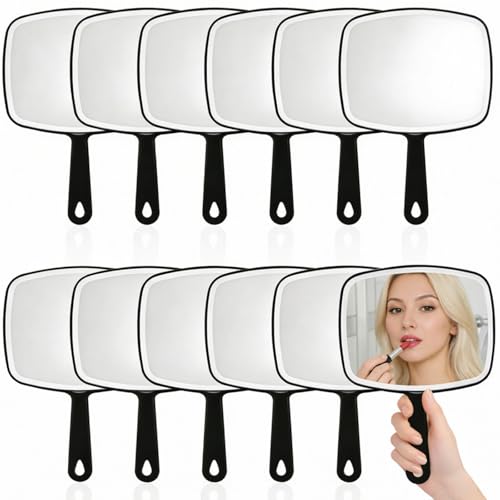 Covzoe 12 Pack Makeup Mirror - 7.4x10.4 Handheld Black