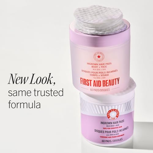 First Aid Beauty Ingrown Hair Pads with BHA & AHA - 60 Count Pack of 1