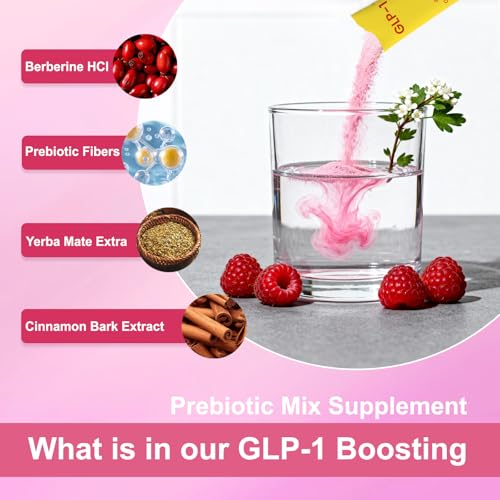 Lunivox GLP-1 Drink Mix - Strawberry Açaí Flavor, 30 Sticks