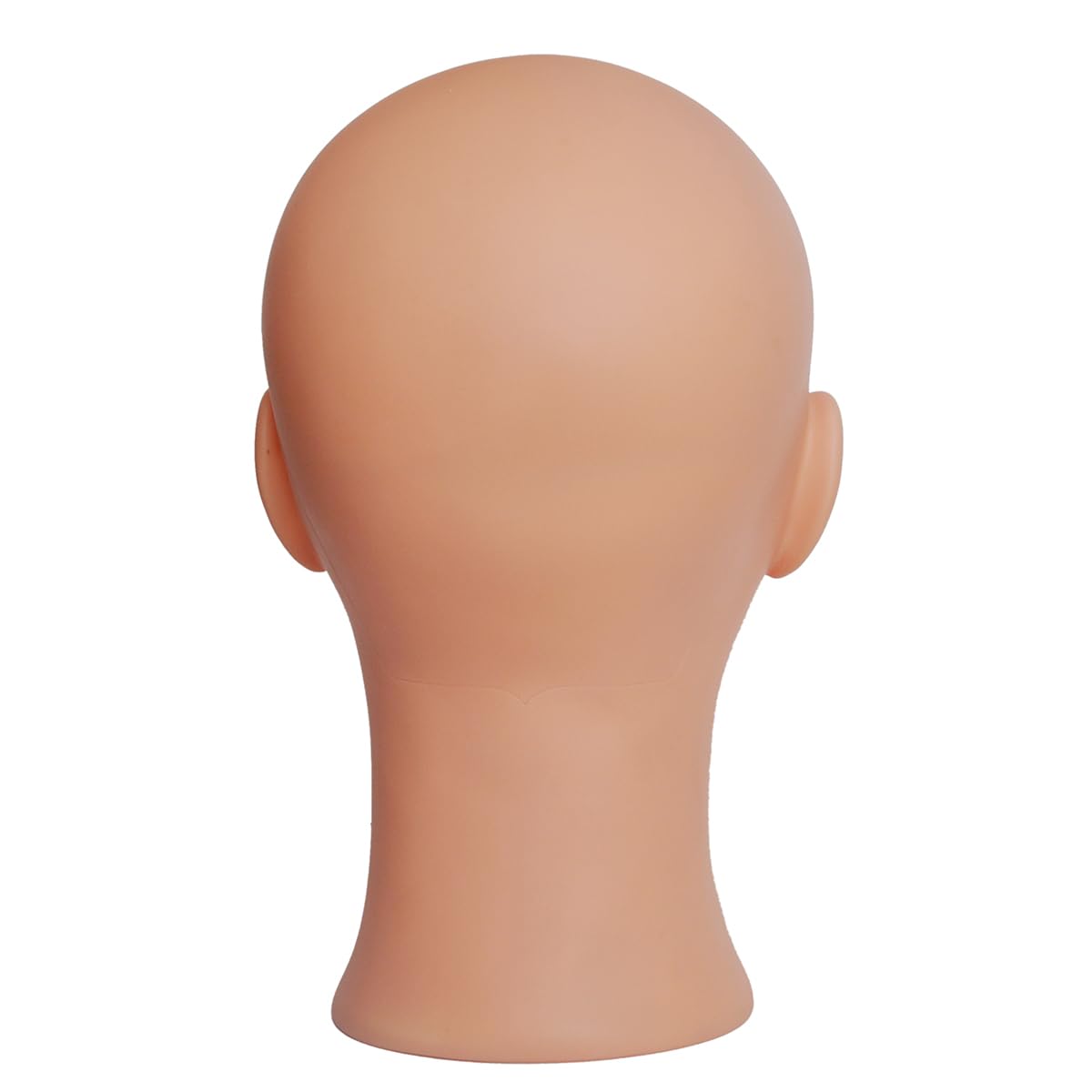 hairyhme Bald Mannequin Head, Female Head for Wig Making and Display Professional Cosmetology Model Head Orange Skin (D-Orange-21inch)