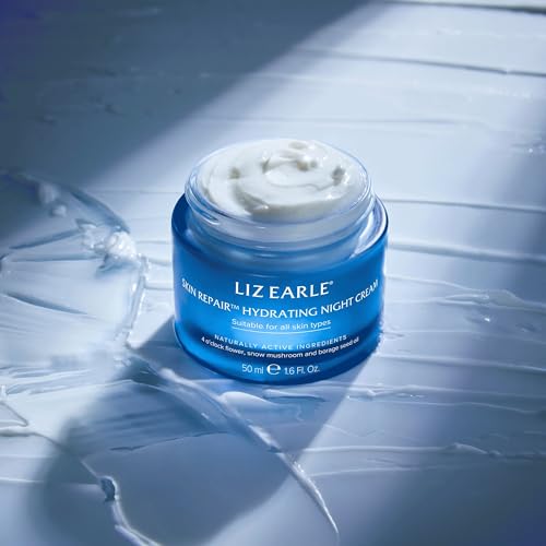 Liz Earle Skin Repair Hydrating Night Cream - Deeply Replenishing Face Moisturizer to Help Reduce Signs of Fatigue and Boost Hydration - Enriched with Plant-Based Hyaluronic Acid & Niacinamide (50 ml)