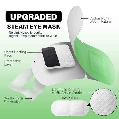 16 Packs Steam Eye Mask, Extra Deep Heat for Dry Eyes, Fast Relief for Irritation, Stye, Puffy Sensitive Eyes and Eye Strain, Disposable Self Heating Warm Compress (Unscented)
