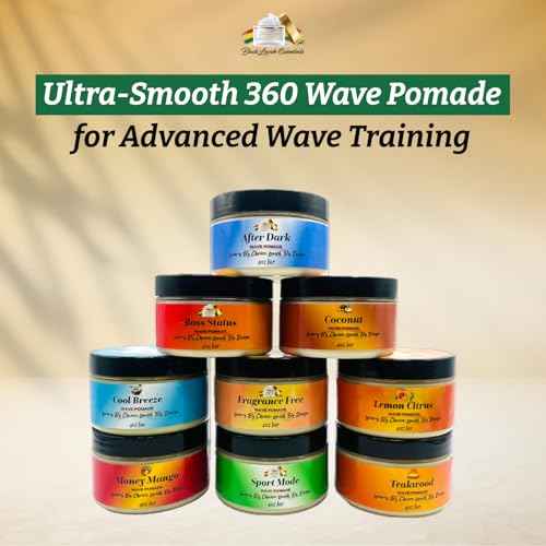 Ultra-Smooth 360 Wave Pomade for Men, Deep Waves, Strong Hold and Shine for Wavy Hair, Shea Butter and Mango Butter, Non-Greasy Formula (Money Mango Pomade, 4oz)