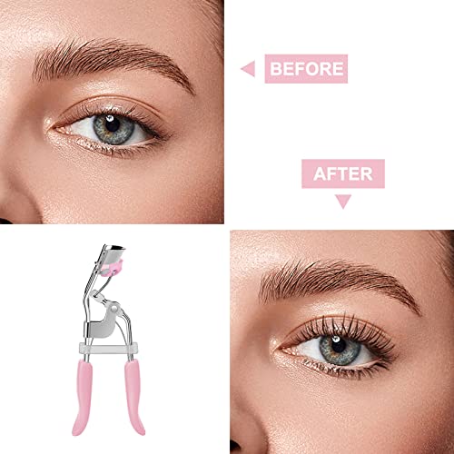 Eyelash Curler with Comb – Fits All Eye Shapes, Pink