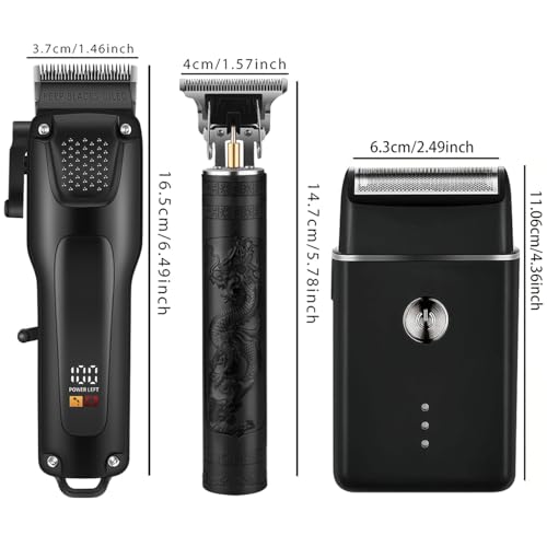 OIYO 3-in-1 Hair Cutting Kit for Men - Clipper, Trimmer & Shaver