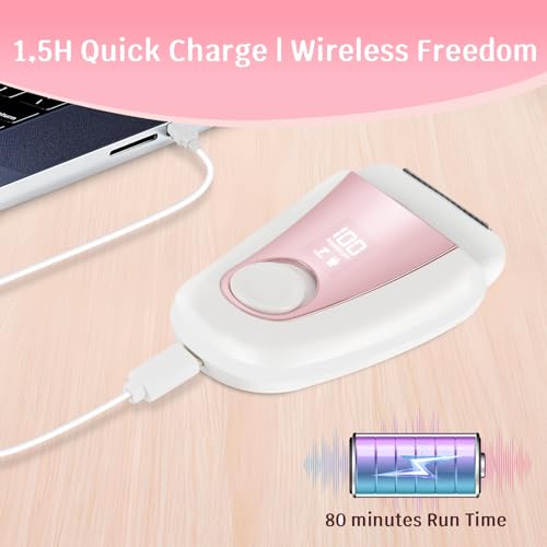 YHC Epilator for Women ? Cordless 2-in-1 Hair Removal with 32 Tweezers, Rechargeable Electric Shaver for Legs, Arms & Body