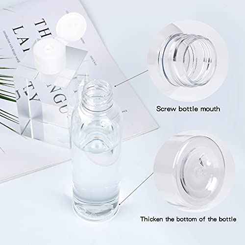 Trendbox 120ml/4oz Clear Plastic Empty Bottles with Flip Cap BPA-Free Travel Containers for Shampoo, Lotions, Liquid Body Soap and Massage Oils - 48 Pack