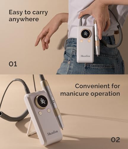 30,000 RPM 2-in-1 Rechargeable Nail Drill with Stand
