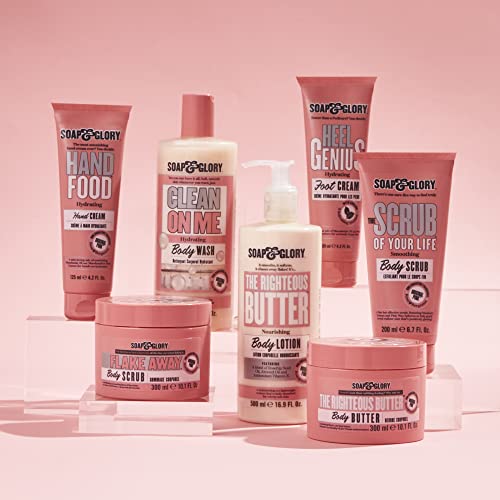 Soap & Glory Hand Food Hand Cream - Almond Oil + Shea Butter Hydrating Cuticle & Hand Moisturizer - Rose & Bergamot Scented Hand Cream for Dry Hands (1.69 oz)