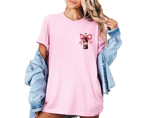 Pink Bow Coquette Unisex T-Shirt - Funny Soda Lover Gift