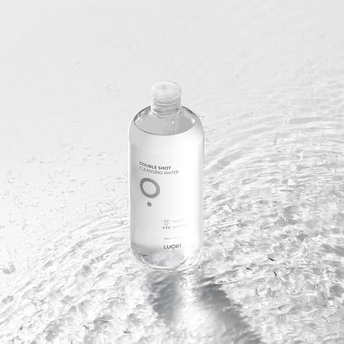 LUOKI Double Shot Cleansing Water 500ml (16.9 fl oz) - Hypoallergenic Deep Clean Micellar Cleansing Water and Makeup Remover¡¦ (33.8 Fl Oz(Pack of 2))