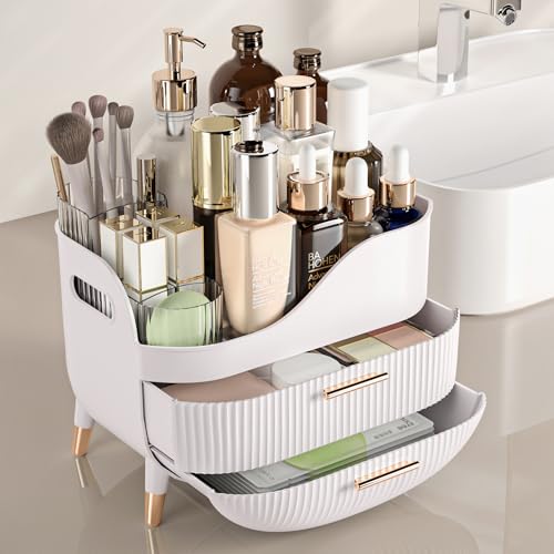 Makeup Organizer with Drawers - Cosmetic Storage Box for Vanity