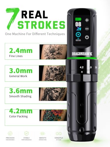 Dragonhawk L3 Wireless Tattoo Kit – Beginner Pen Machine