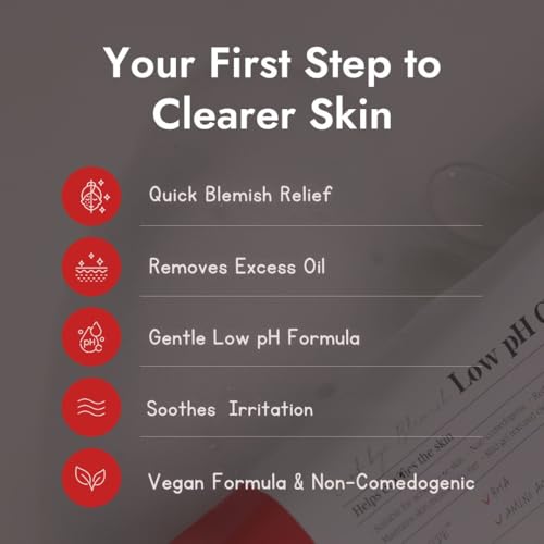 MIZON Good Bye Blemish Low pH Cleanser, Cleanser for troubled skin, Acne Treatment, Breakout Treatment, Korean Skincare, Acne Spot Treatment, Soothing for sensitive skin(100ml 3.38 fl oz)