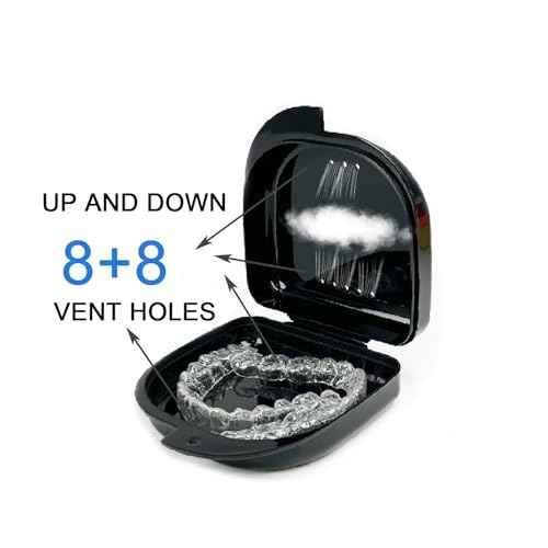 10 Pack Retainer Case,Dental Retainer Box with Vent Holes,Multicolor Storage Container for Aligner Mouth Guard Denture Box (Black)