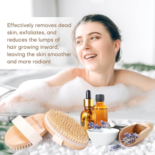 2 Pack Dry Brushing Body Brush with Natural Bristles