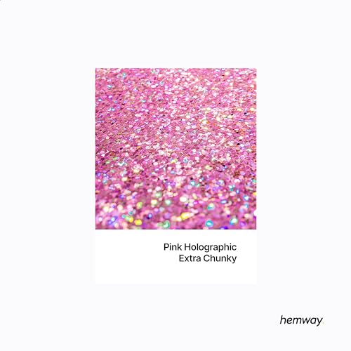 Biodegradable Pink Holographic Glitter 100g | Eco-Friendly Chunky