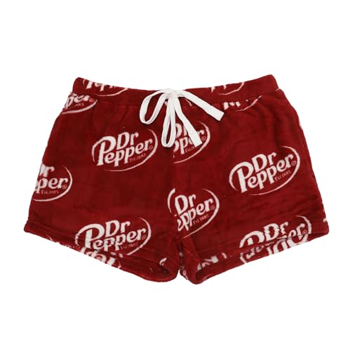 Dr Pepper Women's Plush Lounge Shorts with Pockets