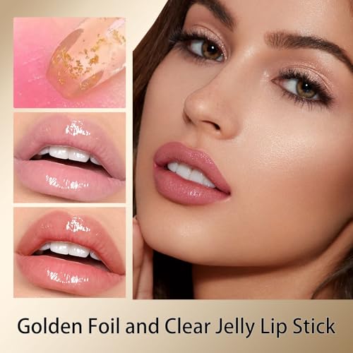 Color-Changing Lipstick Gold Foil – Transferproof & Moisturizing, 2 Pc