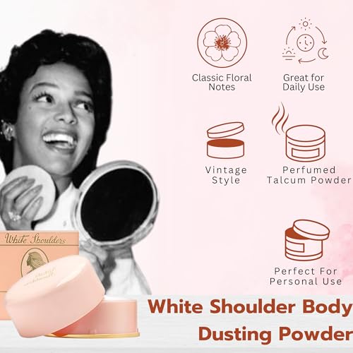 White Shoulders Bath Powder for Women 2.6 Oz