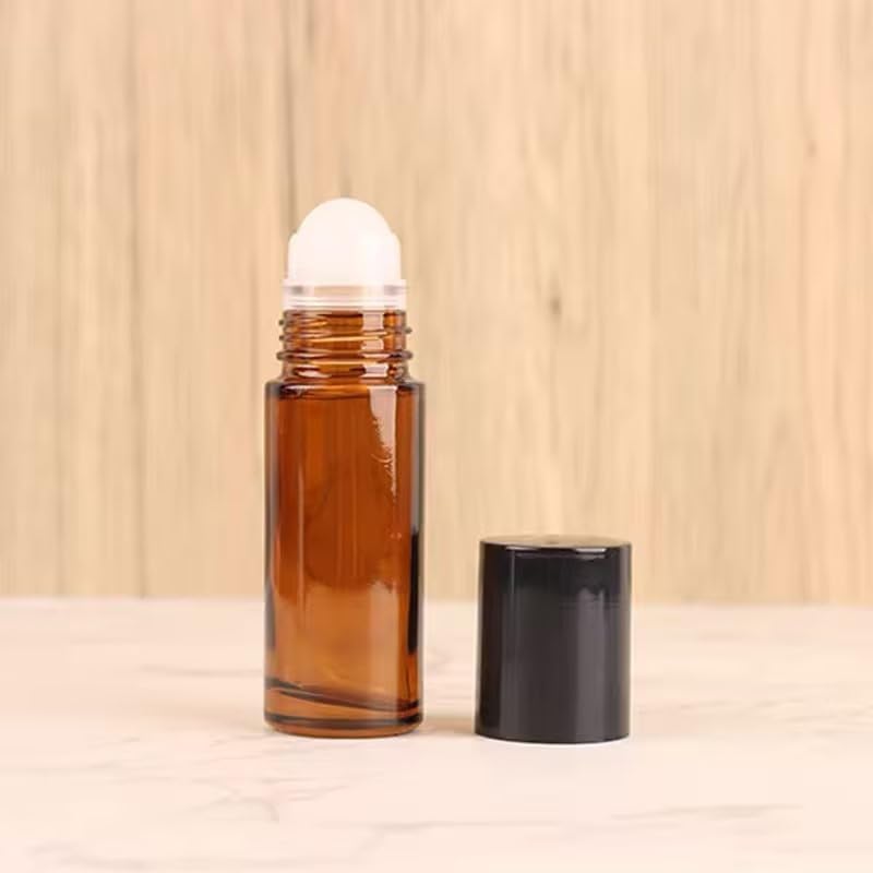 Refillable 50ml Glass Essential Oil Roller Bottles - Aromatherapy & Perfume Containers