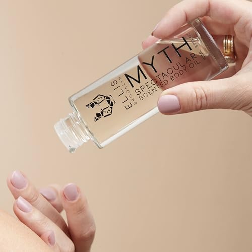 Ellis Brooklyn MYTH Scented Body Oil for Women with Bergamot, Jasmine & White Cedarwood, Vegan, Cruelty-Free, Sustainable Ingredients, Made in USA, 95ml/3.2 fl oz