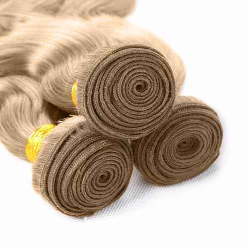 #22 Blonde Bundles Human Hair Body Wave Bundles 20 22 24 Inch Human Hair Weave 3 Bundle Unprocessed Brazilian Virgin Hair Ash Blonde Body Wave Human Hair Extensions 50 Grams/Bundle