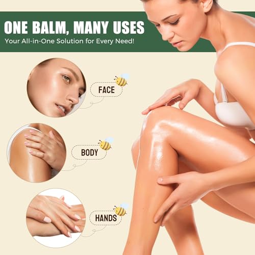 Tallow and Honey Balm for Face,Beef Tallow for Skin Face,Grass-Fed Whipped Beef Tallow & Raw Wild Honey Blend, Natural Formula,Deep Hydration, Soothes Dryness, Repairs Skin Barrier