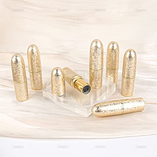 Empty Lipstick Tubes Bullet Shape DIY 8 Pack Gold