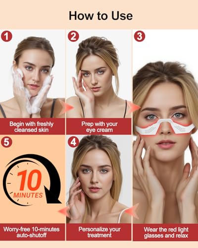 Red Light Therapy Glasses for Dark Circles & Puffiness