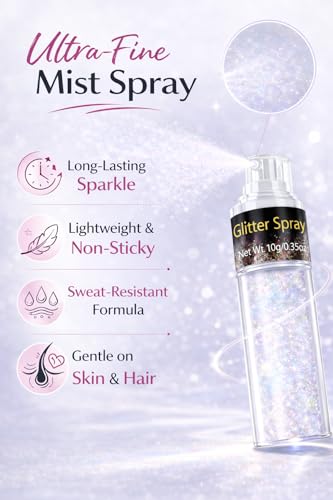 Sovano Holographic Body Glitter Powder Spray - 10g
