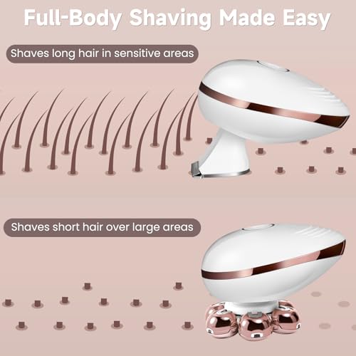 Women’s Electric Rotary Shaver for Legs Bikini Underarms Waterproof Cordless Grooming Kit