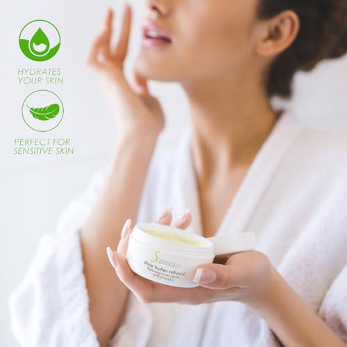 Soapeauty 100% Pure Refined African Shea Butter - Expeller Pressed, Odorless - Pure Moisturizer for Skin & Hair - Ethically Sourced from Ghana | 32 oz