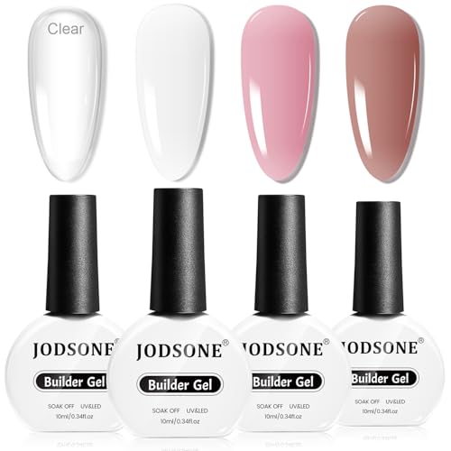 JODSONE Builder Gel for Nails,4Pcs 10ML Set, Nail Apex and Extension