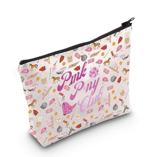 WCGXKO Music Lover Gift Pink Makeup Bag Singer Fans Gift Song Lyrics Music Concert Travel Cosmetic Pouch (Pink Bag)