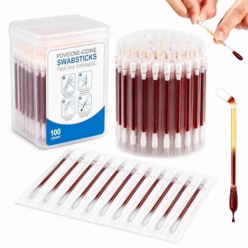 100 Count Iodine Swabs Sterile Povidone-Iodine First Aid