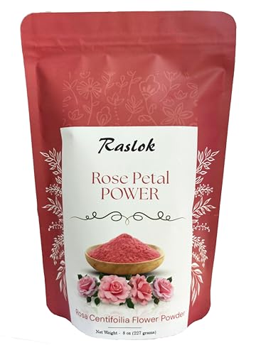 Raslok Rose Petal Powder | 100% Natural and Pure Skin care | Face Packs & Facial Mask (3.52 Oz)