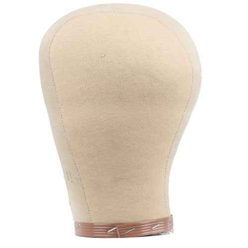 WeKen Canvas Cork Model Head for Fixing Wigs/Hats Block Stand 19"