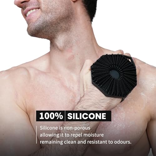 iTokGoK Dual-Sided Silicone Body Scrubber with Silver Infusion
