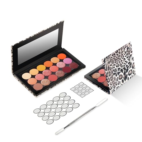 Leopard Magnetic Makeup Palette Kit - 18 & 9 Pan Empty Eyeshadow Palette