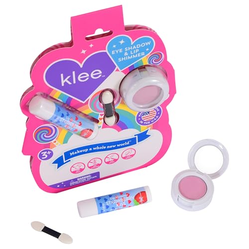 Klee Naturals Mineral Eye Shadow and Lip Shimmer Makeup Kit. Gentle and Non-Toxic. Kid-Friendly. Made in USA. (Wildflower Shimmer)