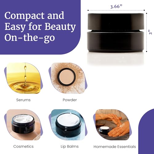 200ml Glass Lotion Jar - Refillable UV Cosmetic Container