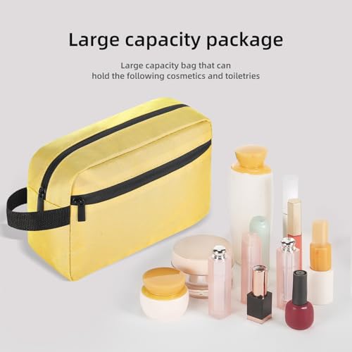 Icramsy Yellow Travel Toiletry Bag for Women & Men Hanging Cosmetic Organizer