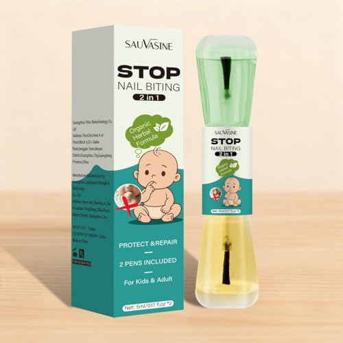 Stop Nail Biting Polish for Kids & Adults - Clear Strengthener