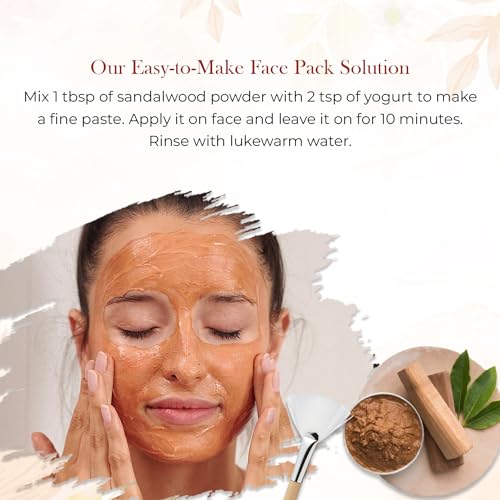 100% Natural Sandalwood Powder - 3.5oz Chandan for Glowing Skin
